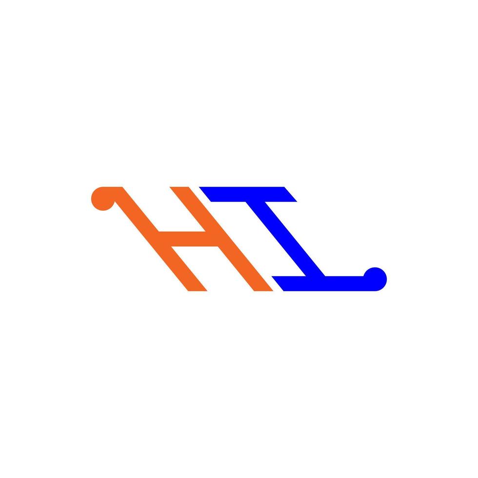 diseño creativo del logotipo de hola carta con gráfico vectorial vector