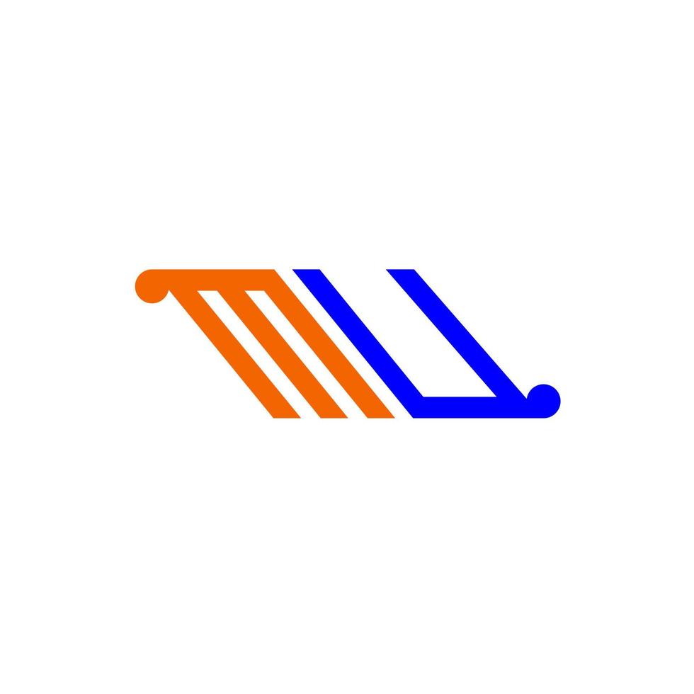 MU letter logo creative design with vector graphic