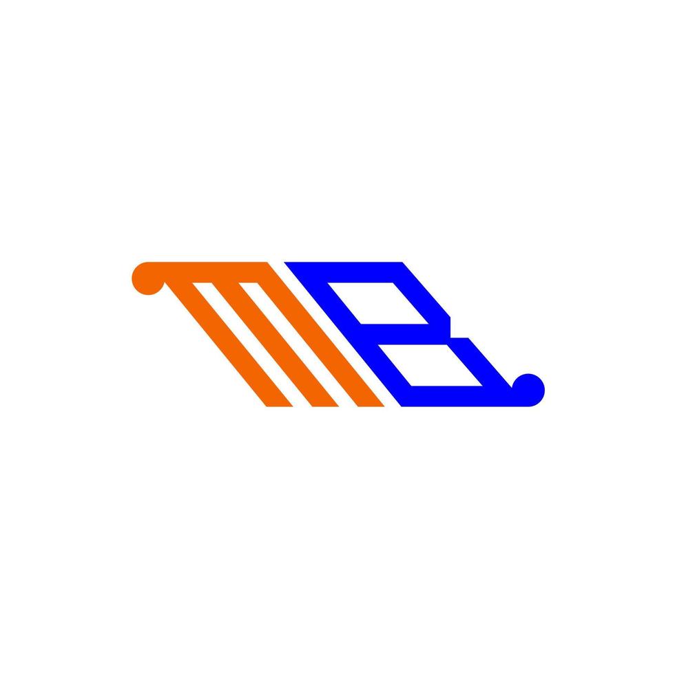 diseño creativo del logotipo de la letra mb con gráfico vectorial vector