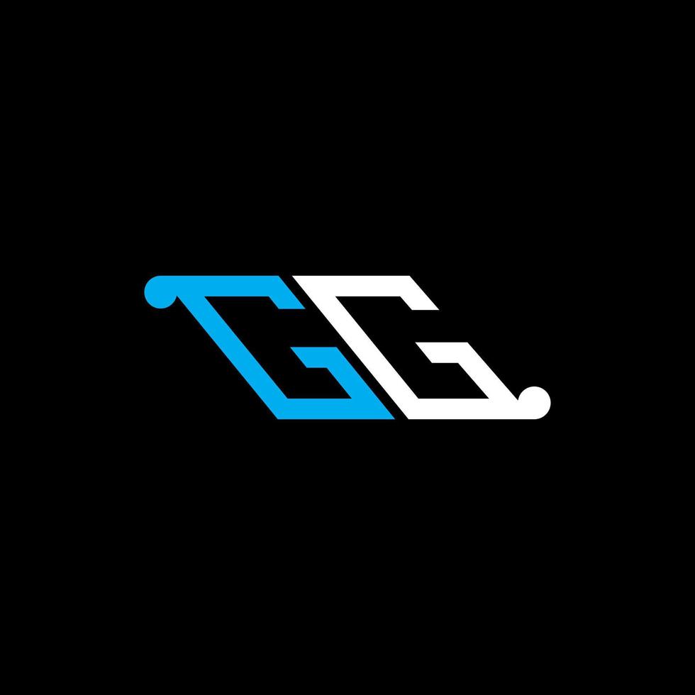 diseño creativo del logotipo de la letra gg con gráfico vectorial vector