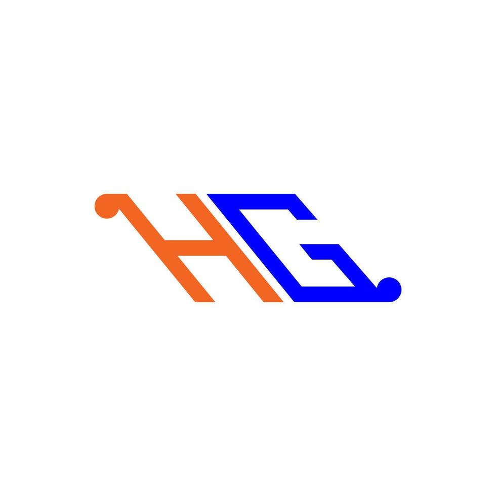 diseño creativo del logotipo de la letra hg con gráfico vectorial vector