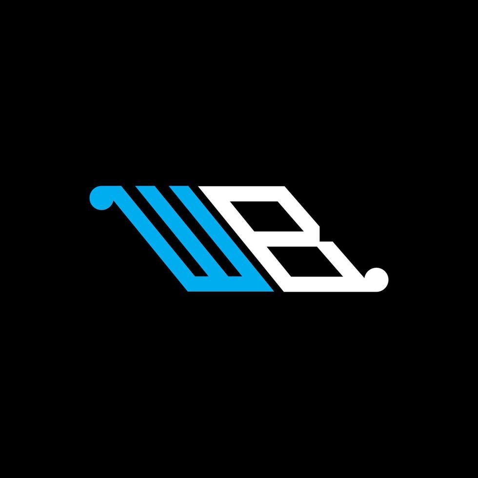 WB letter logo creative design with vector graphic