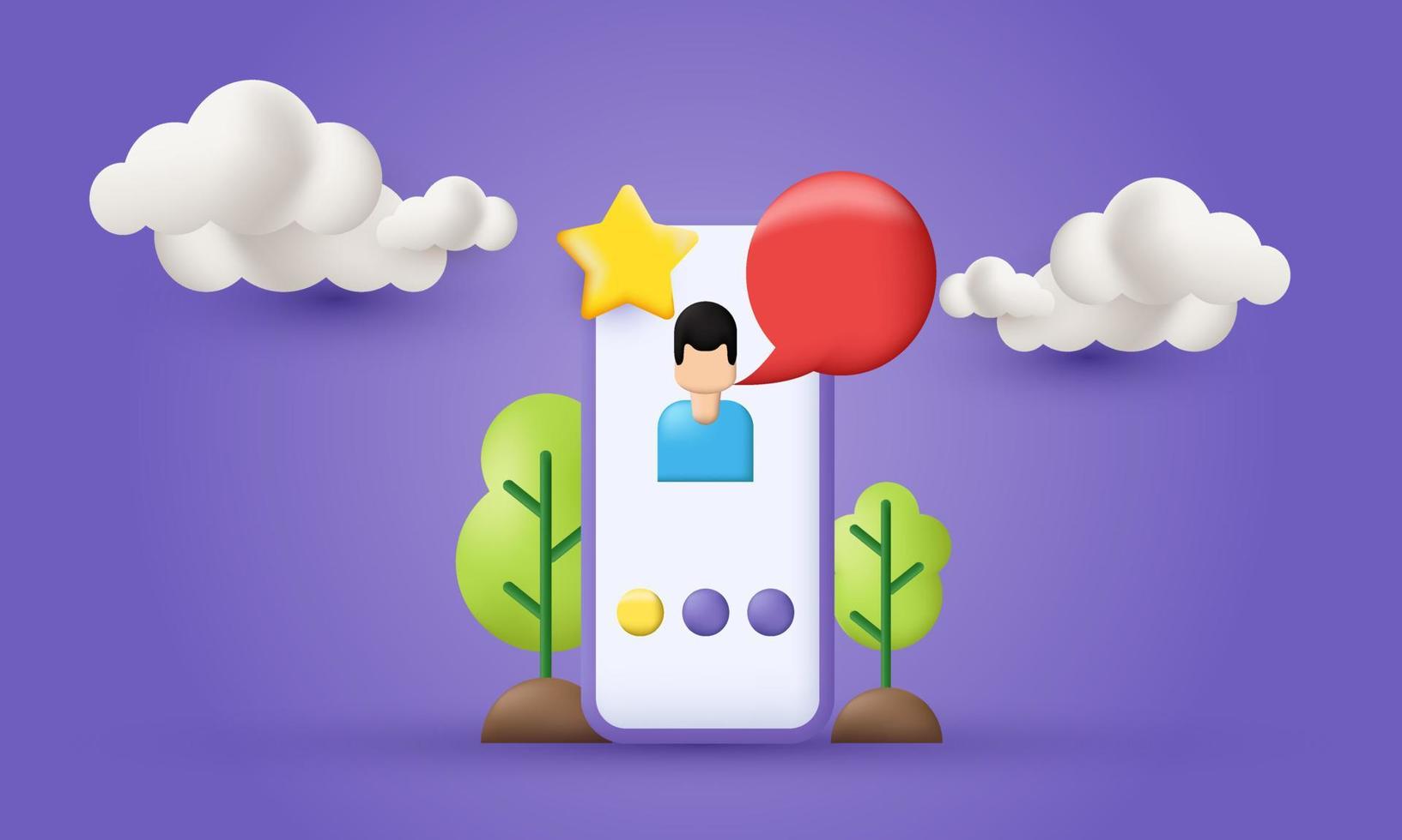unique 3d person having video call online conference design isolated on vector