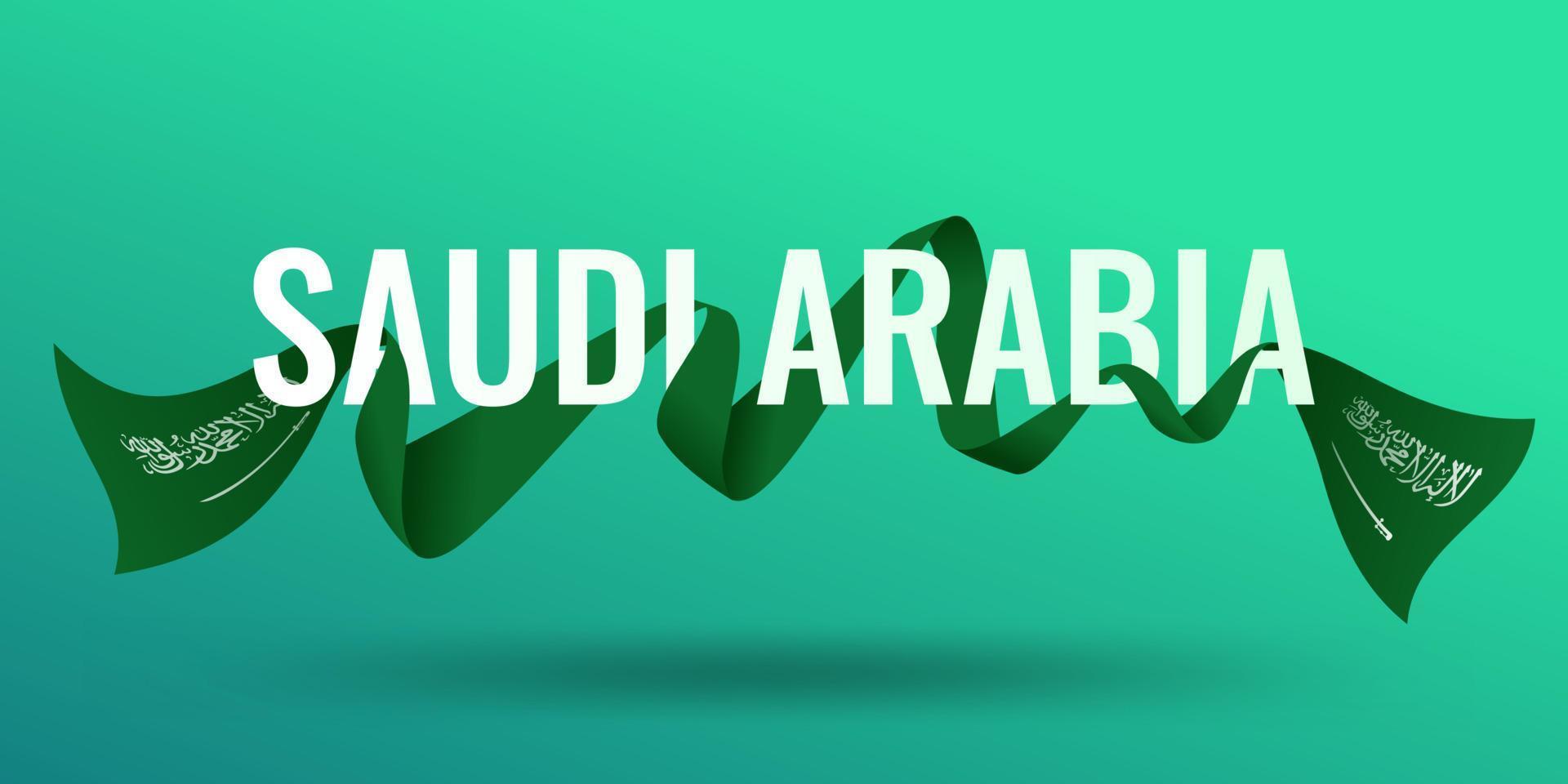 Saudi Arabia Decorated With Flag vector