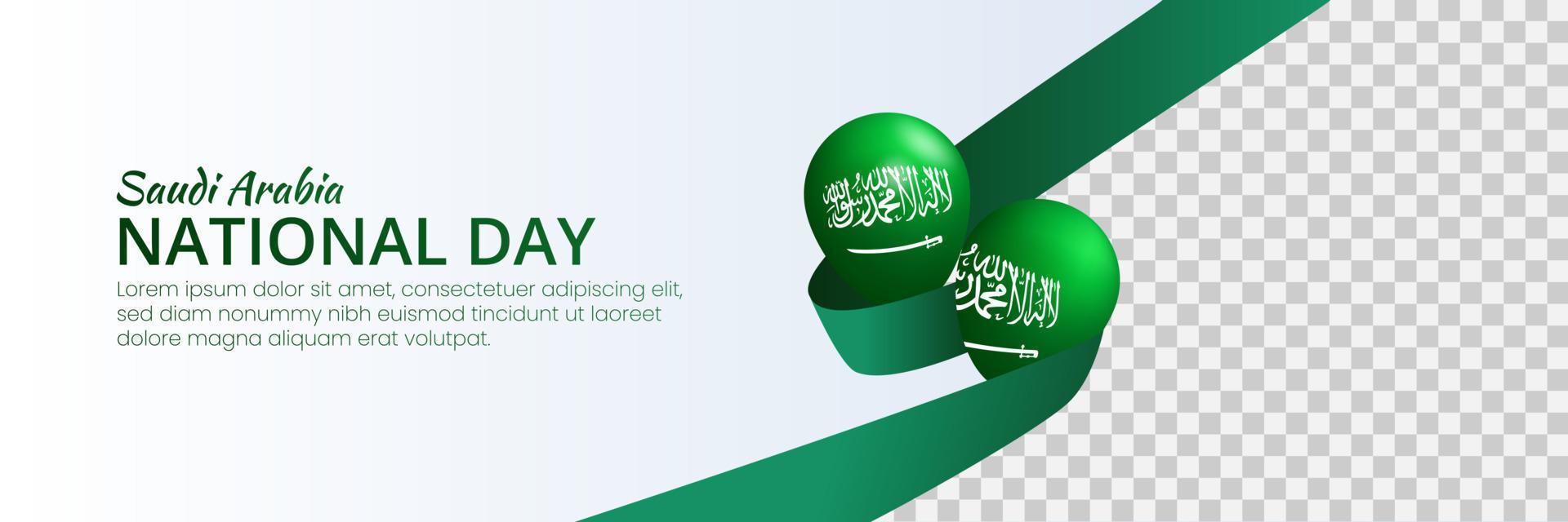 banner del día nacional de arabia saudita vector