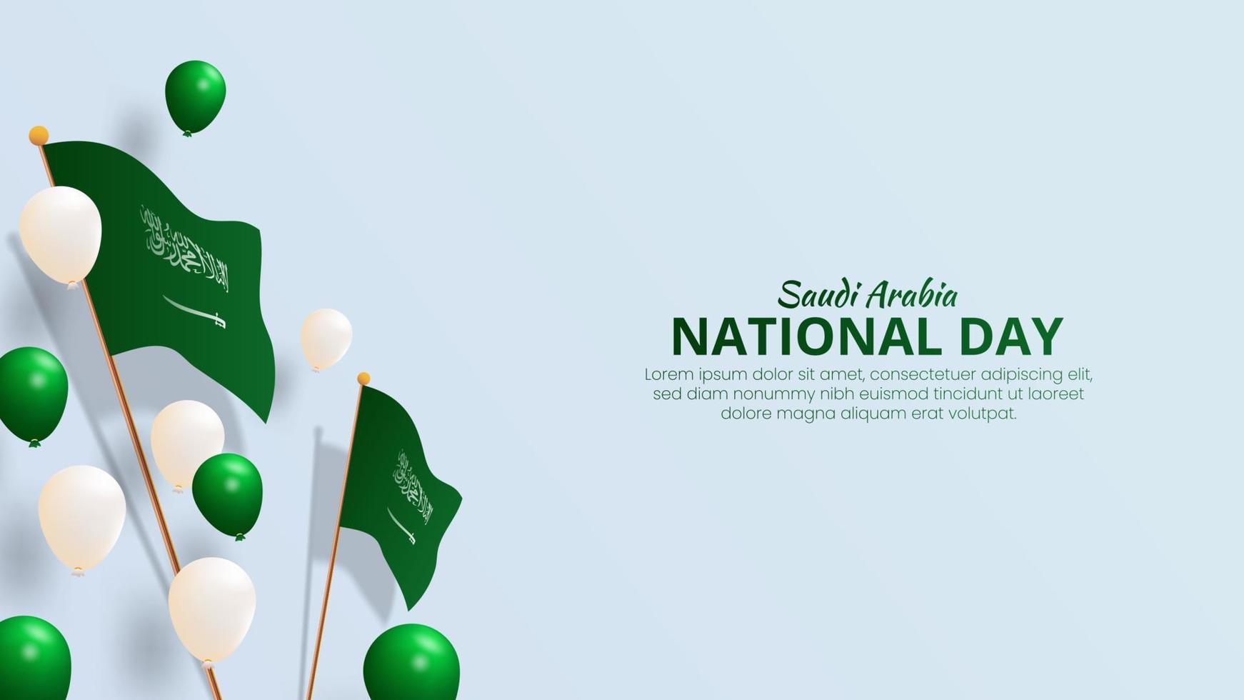 Realistic Saudi Arabia National Day Banner vector