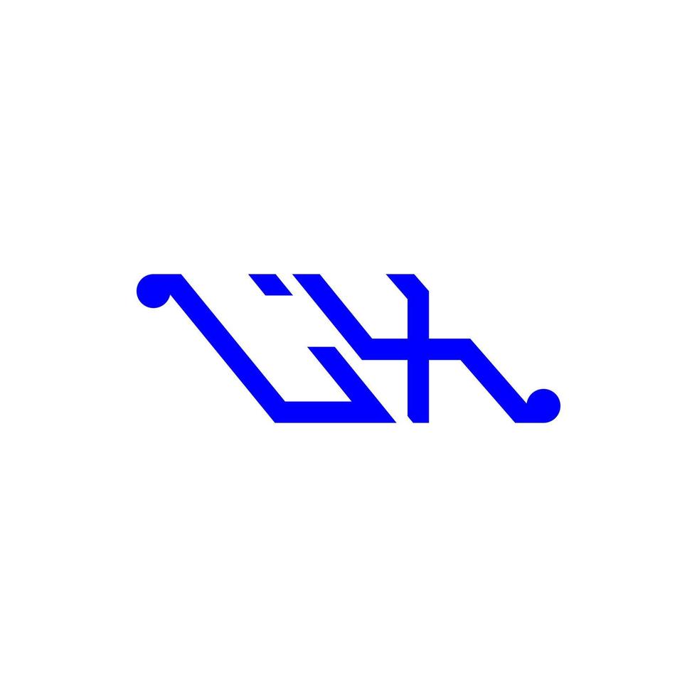 diseño creativo del logotipo de la letra lx con gráfico vectorial vector