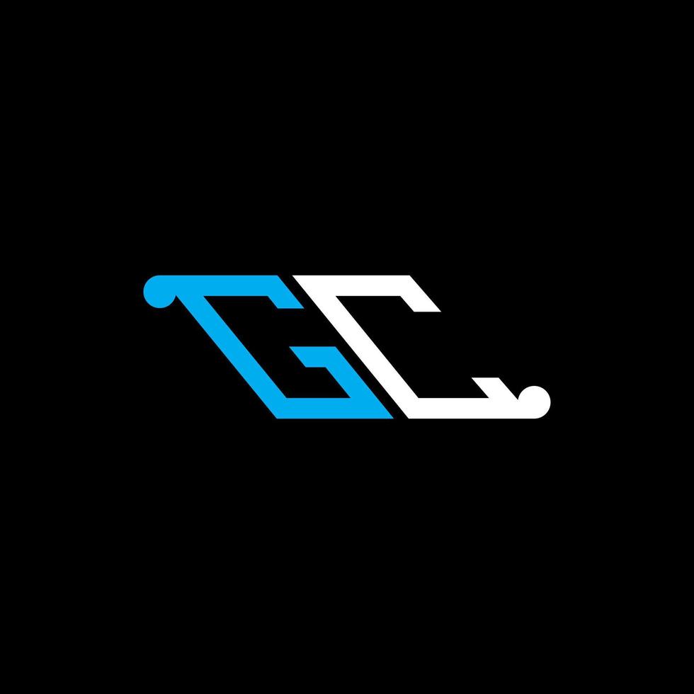 Diseño creativo del logotipo de la letra gc con gráfico vectorial vector