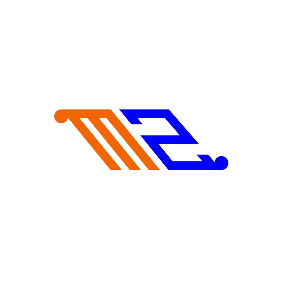 Diseño creativo del logotipo de la letra mz con gráfico vectorial vector
