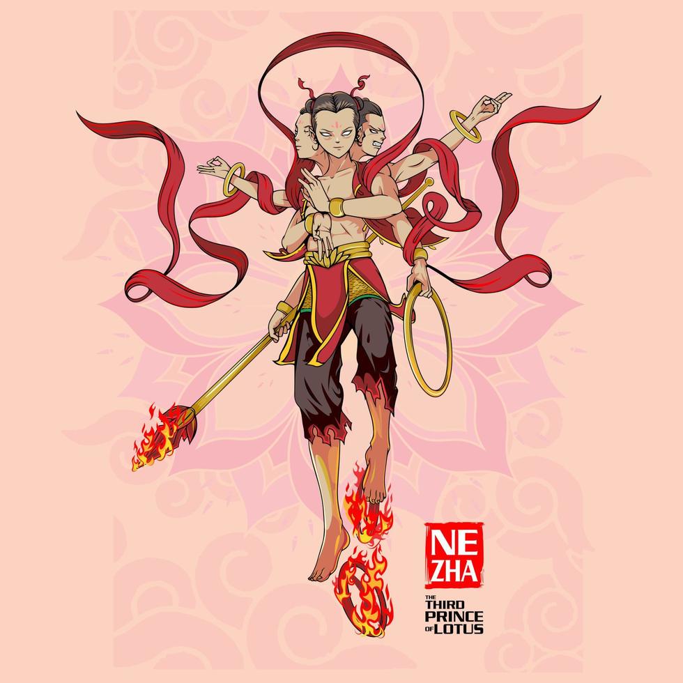 ilustración vectorial nezha vector