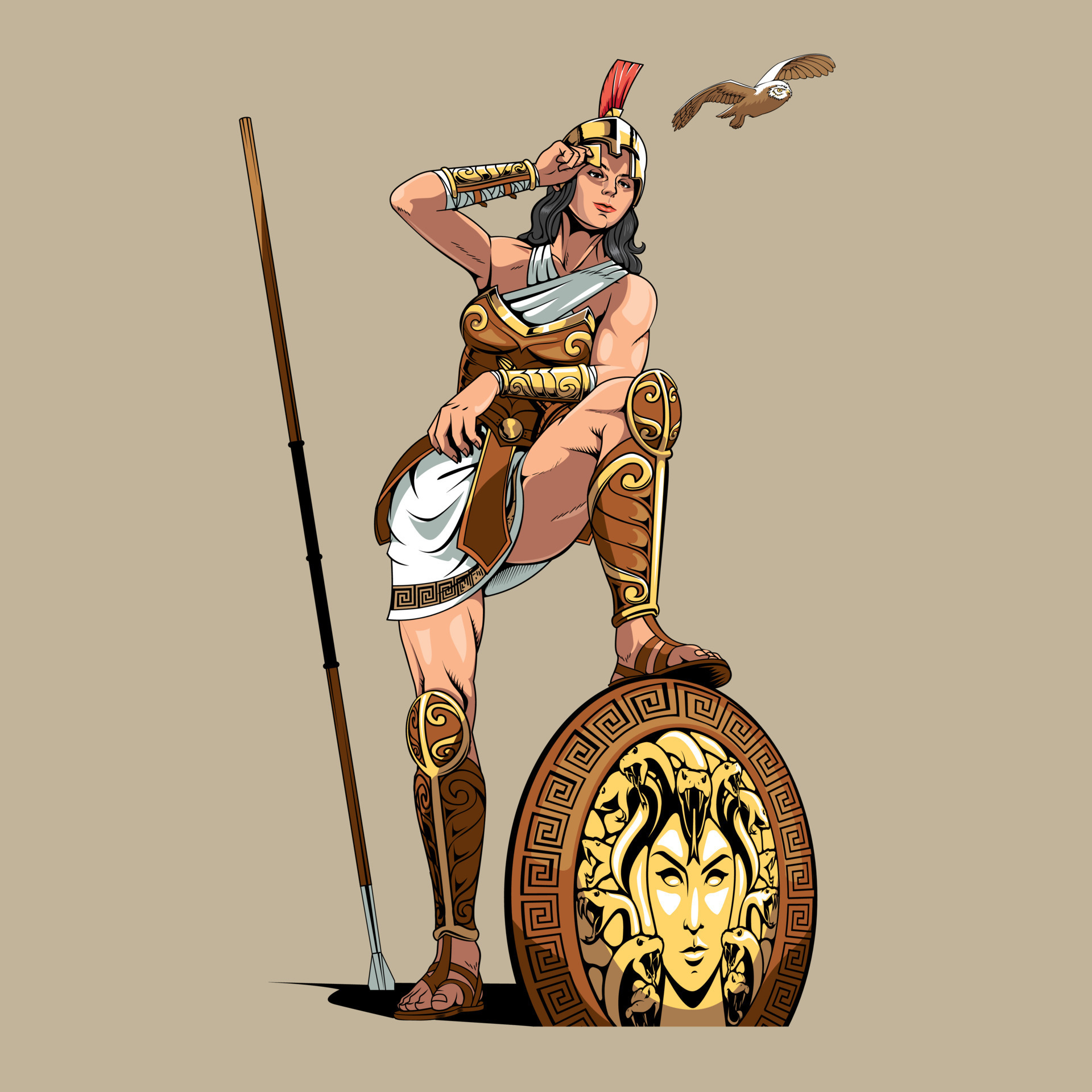Athena vector illustration 9970416 Vector Art at Vecteezy