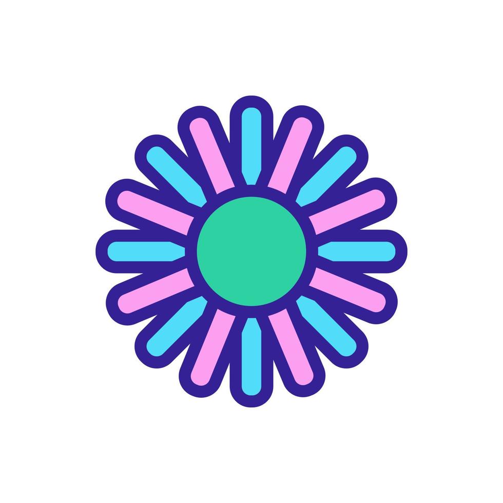 chrysanthemum icon vector outline illustration