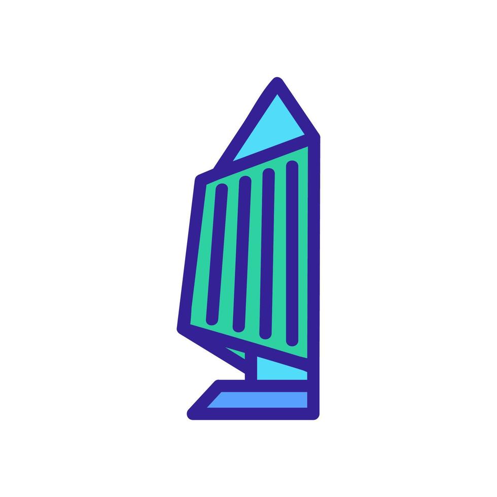 Futuristic city icon vector. Isolated contour symbol illustration vector