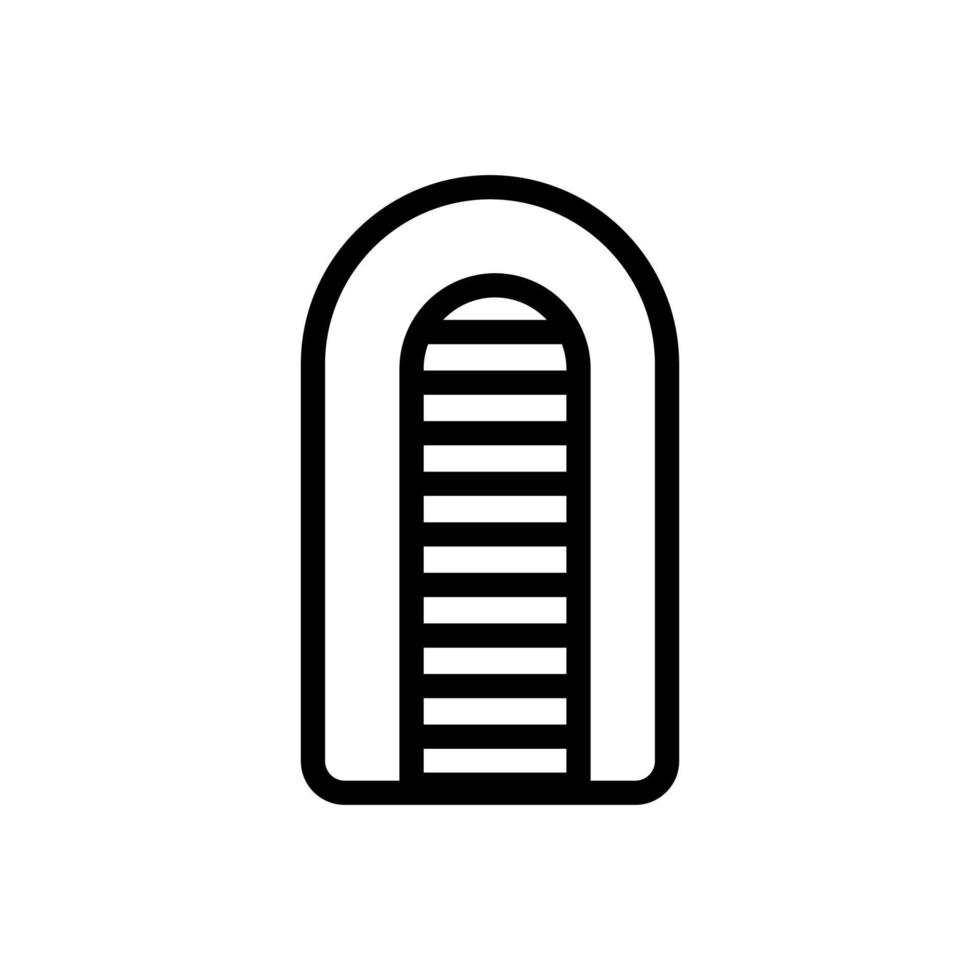 Futuristic city icon vector. Isolated contour symbol illustration vector