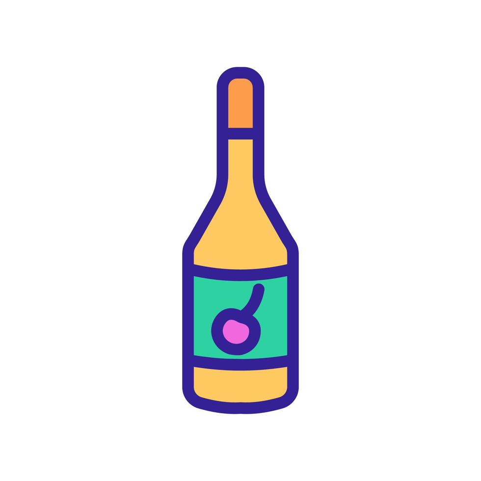 ilustración de contorno de vector de icono de bebida de cereza