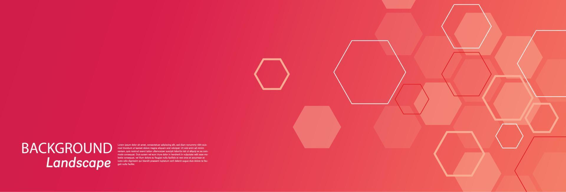 Panoramic trendy in minimalist vector design. Abstract hexagon geometric for wallpaper illustration. Modern simple cover and banner design. composition of honeycomb layout into modern background