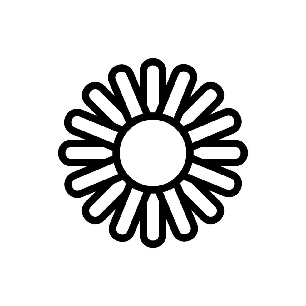 chrysanthemum icon vector outline illustration