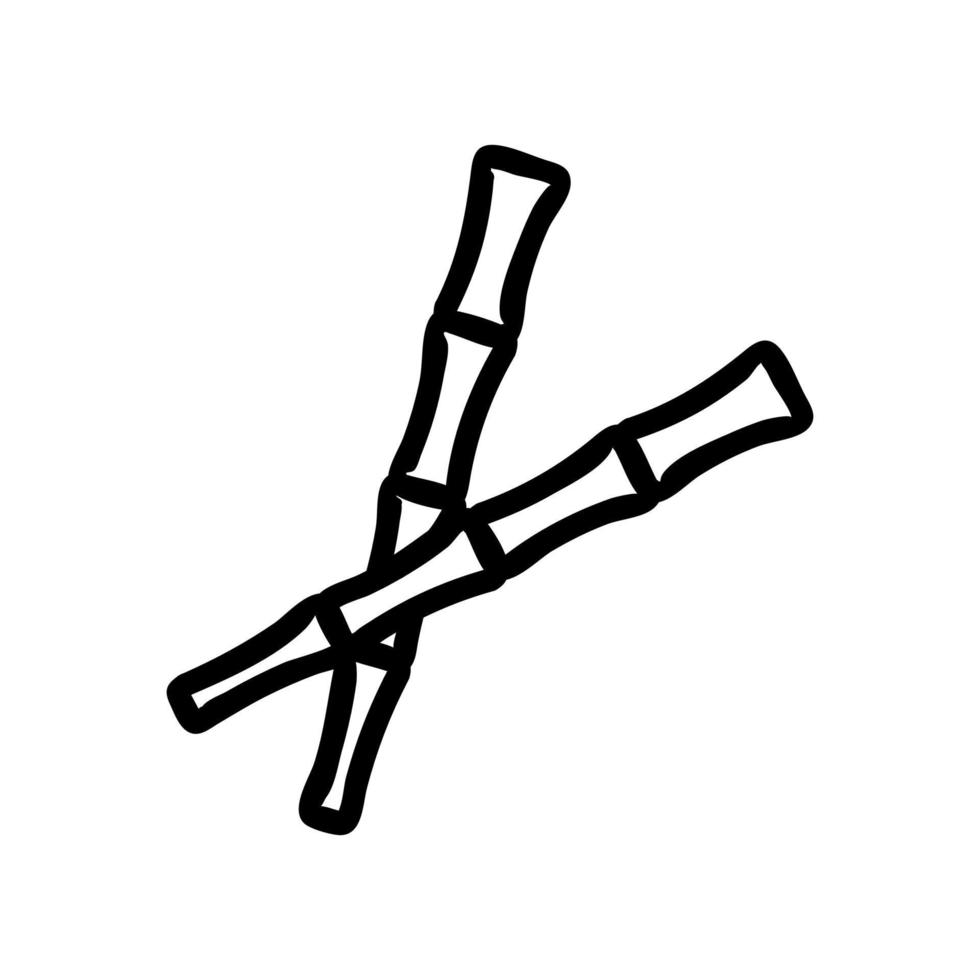 bamboo chopstick icon vector outline illustration