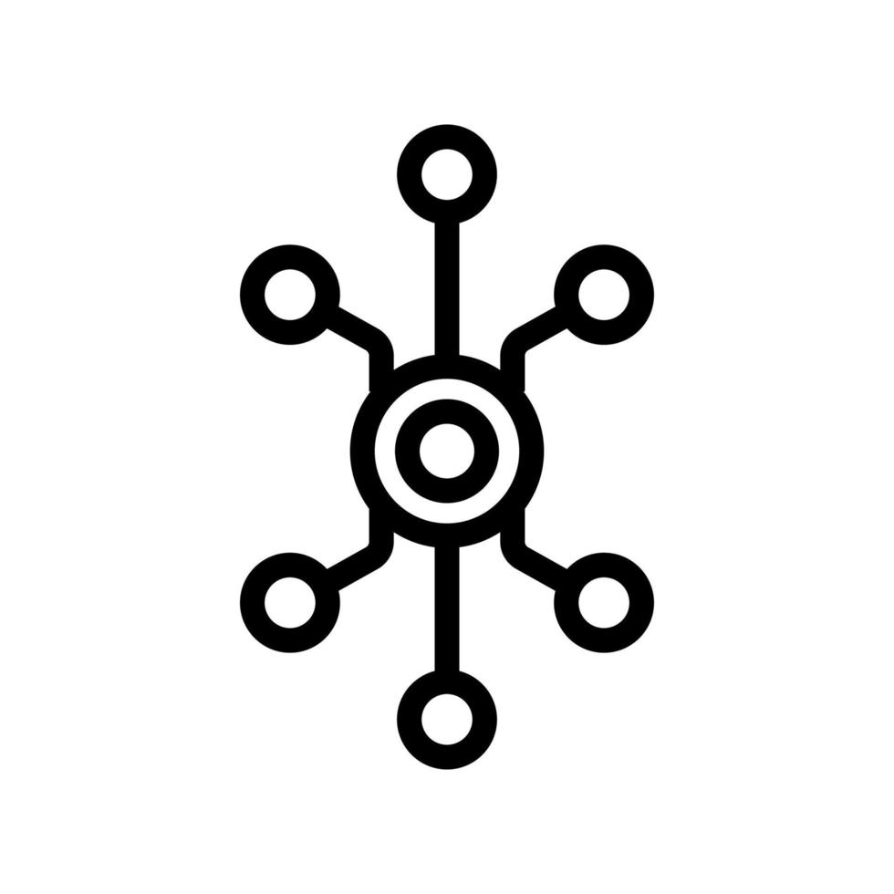 vector de icono de chip. ilustración de símbolo de contorno aislado