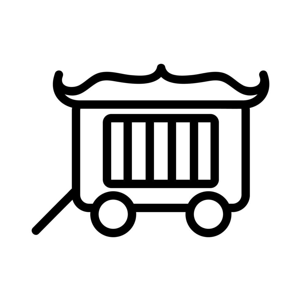 Circus wagon icon vector. Isolated contour symbol illustration vector