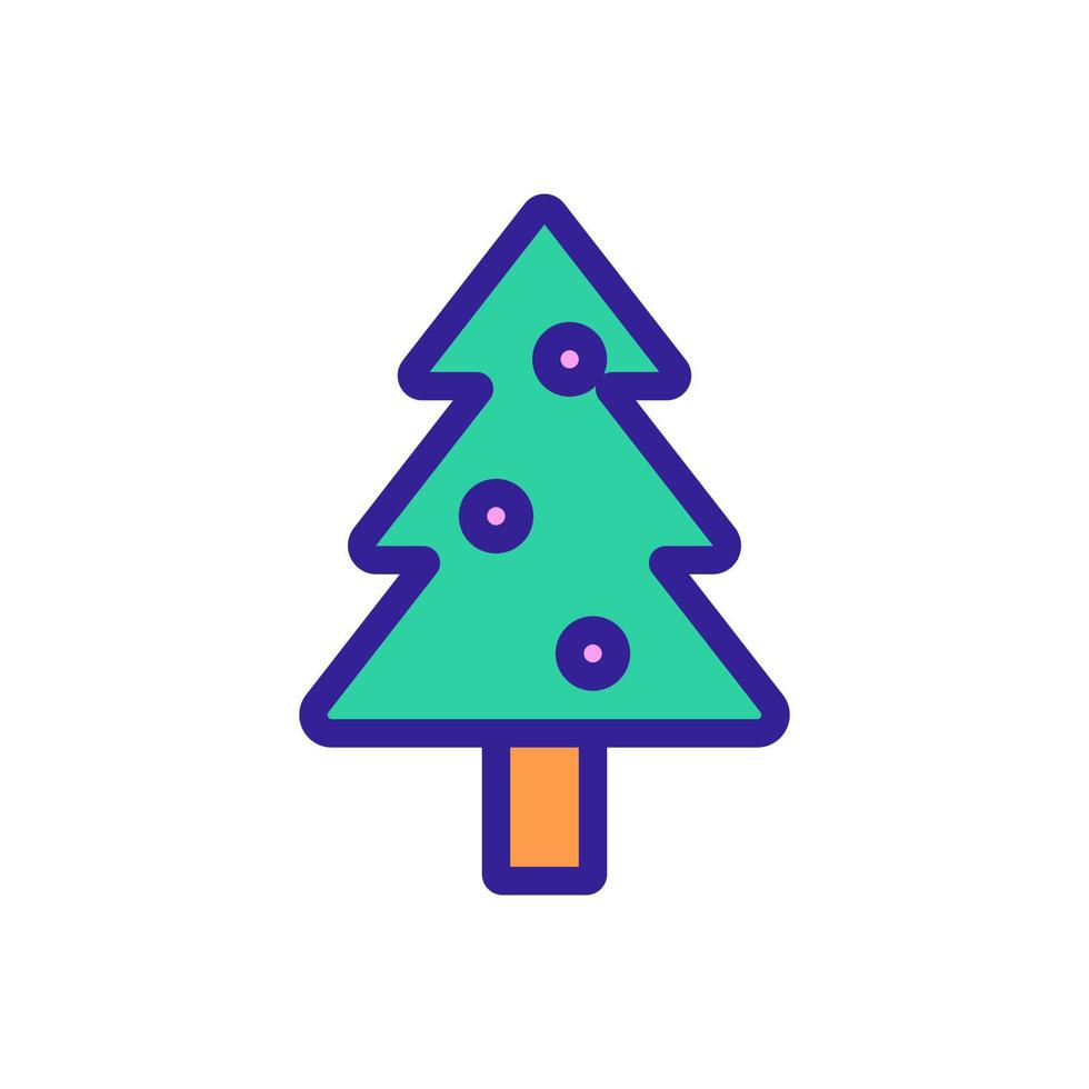 Christmas tree icon vector. Isolated contour symbol illustration vector