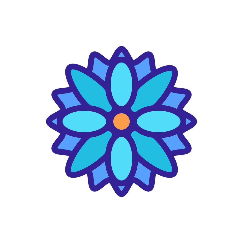 autumn chrysanthemum icon vector outline illustration