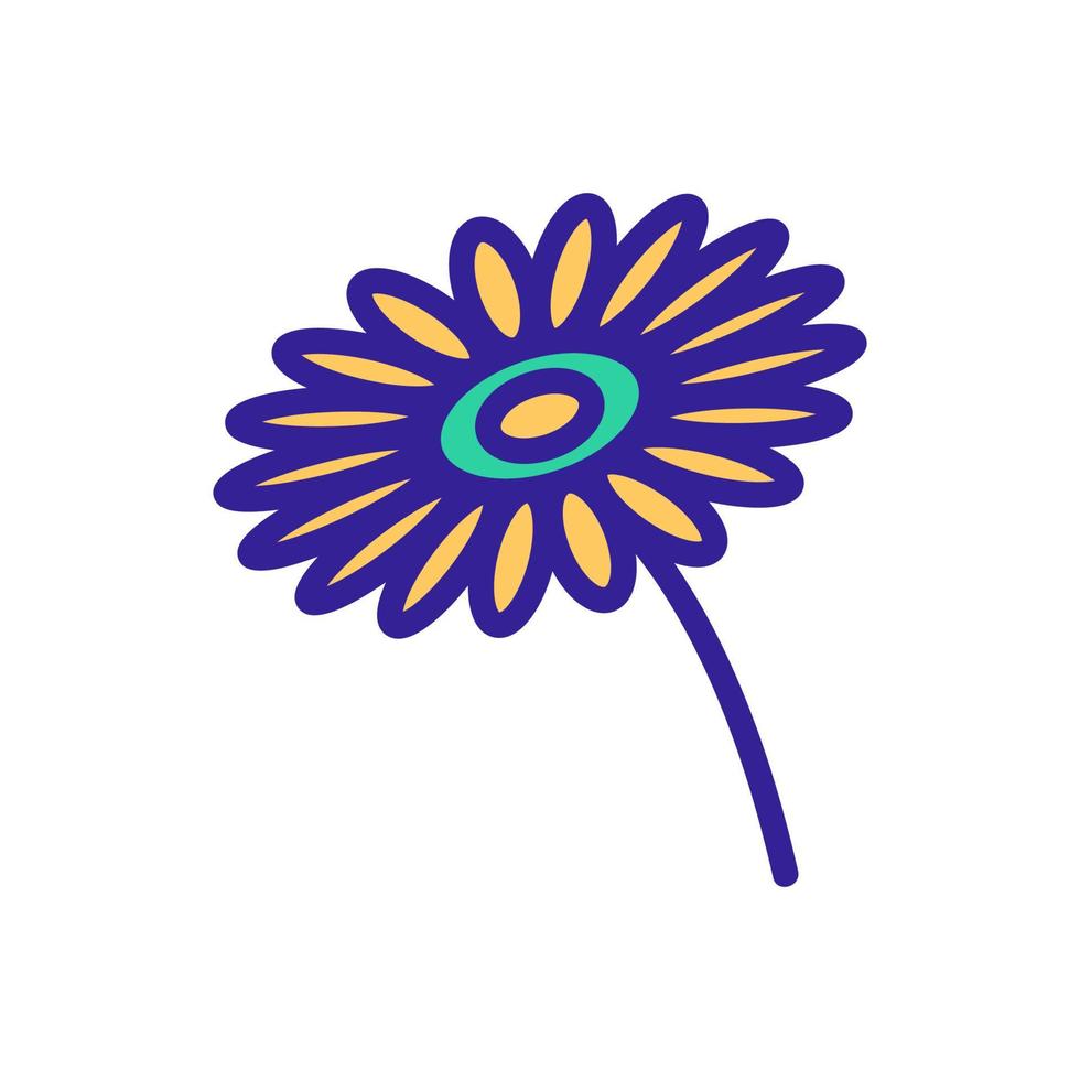 beautiful chrysanthemum icon vector outline illustration