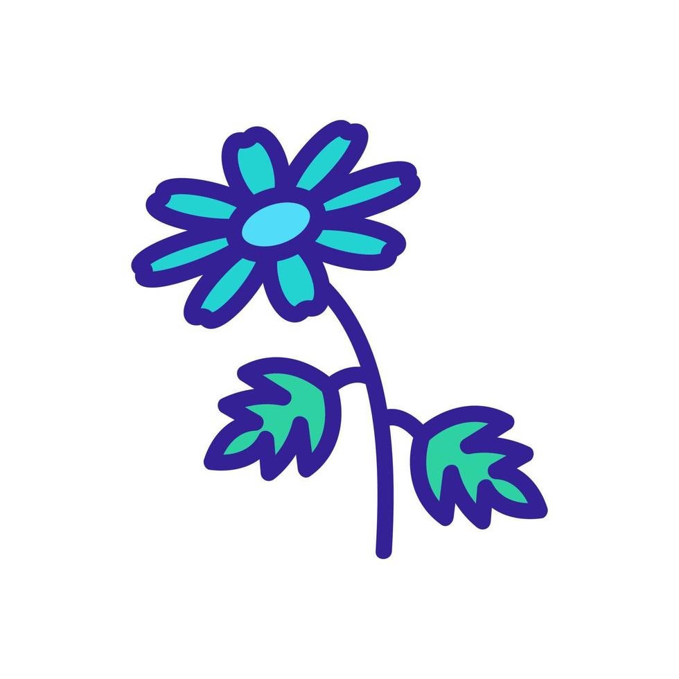 chrysanthemum icon vector outline illustration