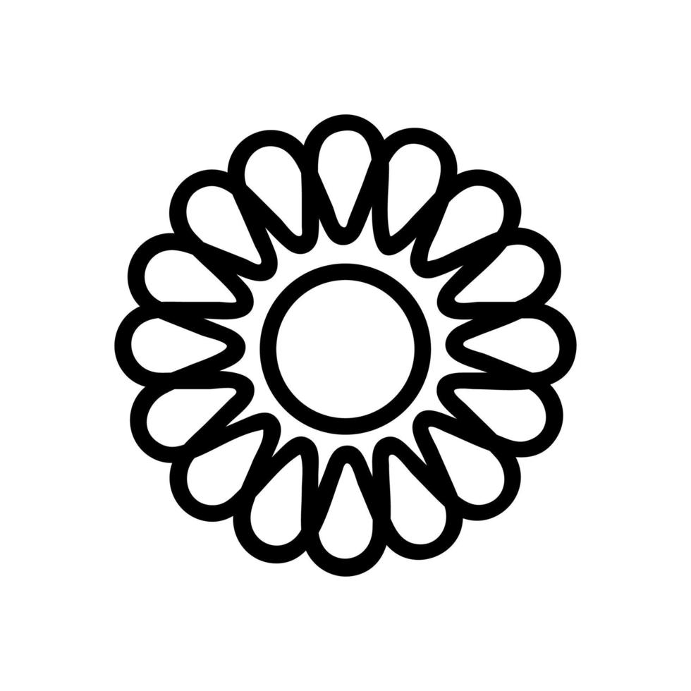 beautiful chrysanthemum icon vector outline illustration