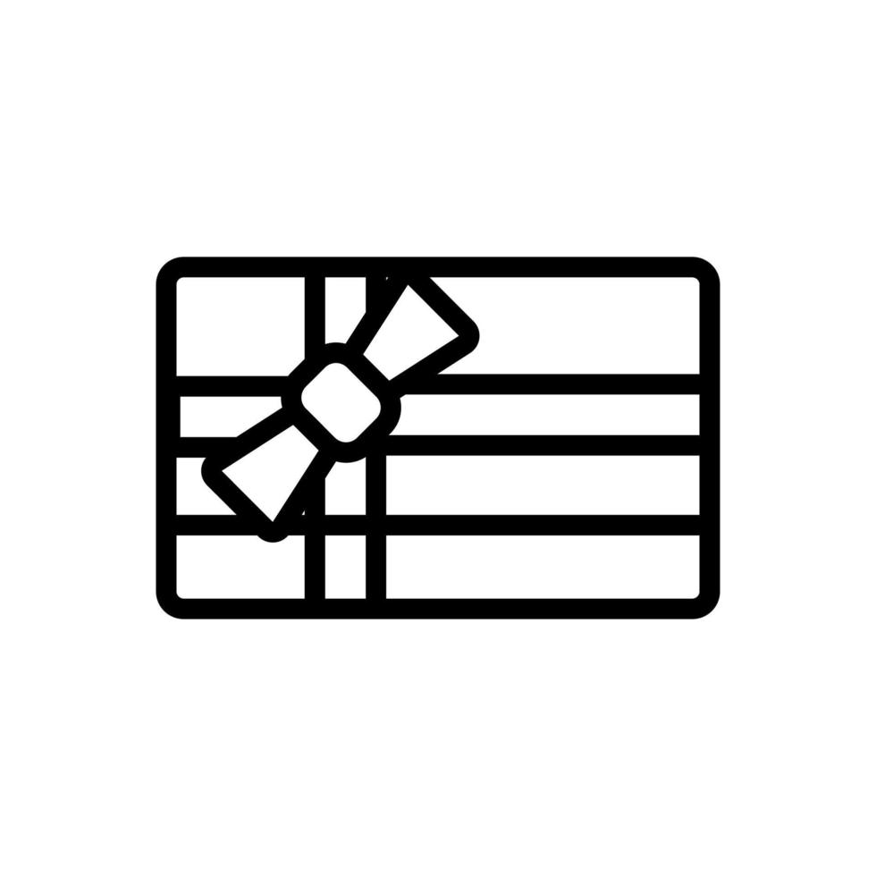 ilustración de contorno de vector de icono de paquete de regalo de chocolate