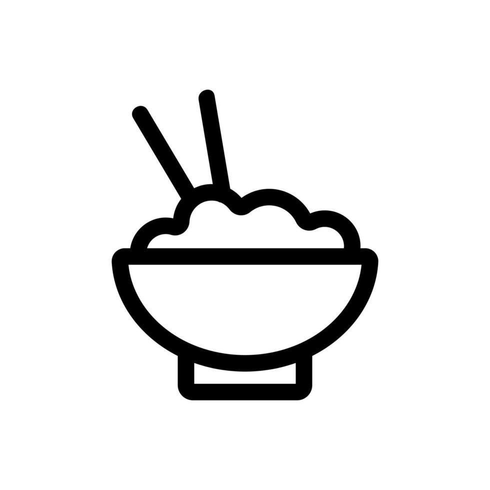 Rice icon vector. Isolated contour symbol illustration vector