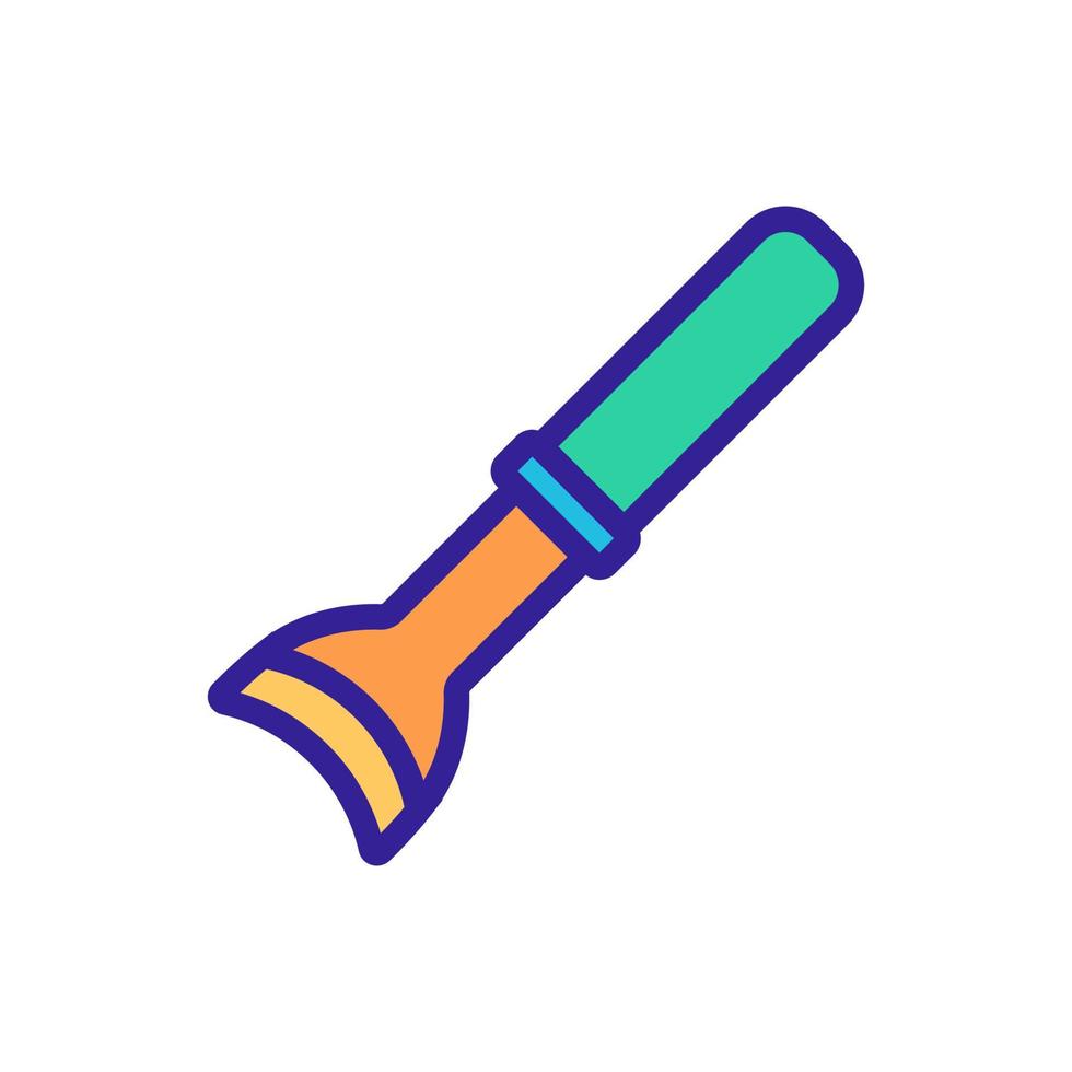 semicircular chisel icon vector outline illustration