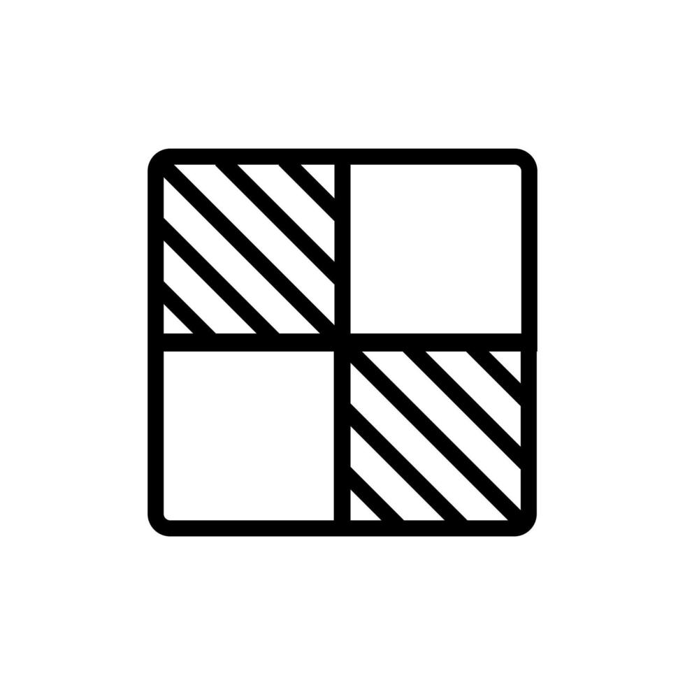 the playing field of chess icon vector outline illustration