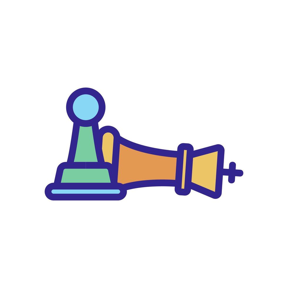 chess pawns icon vector outline illustration