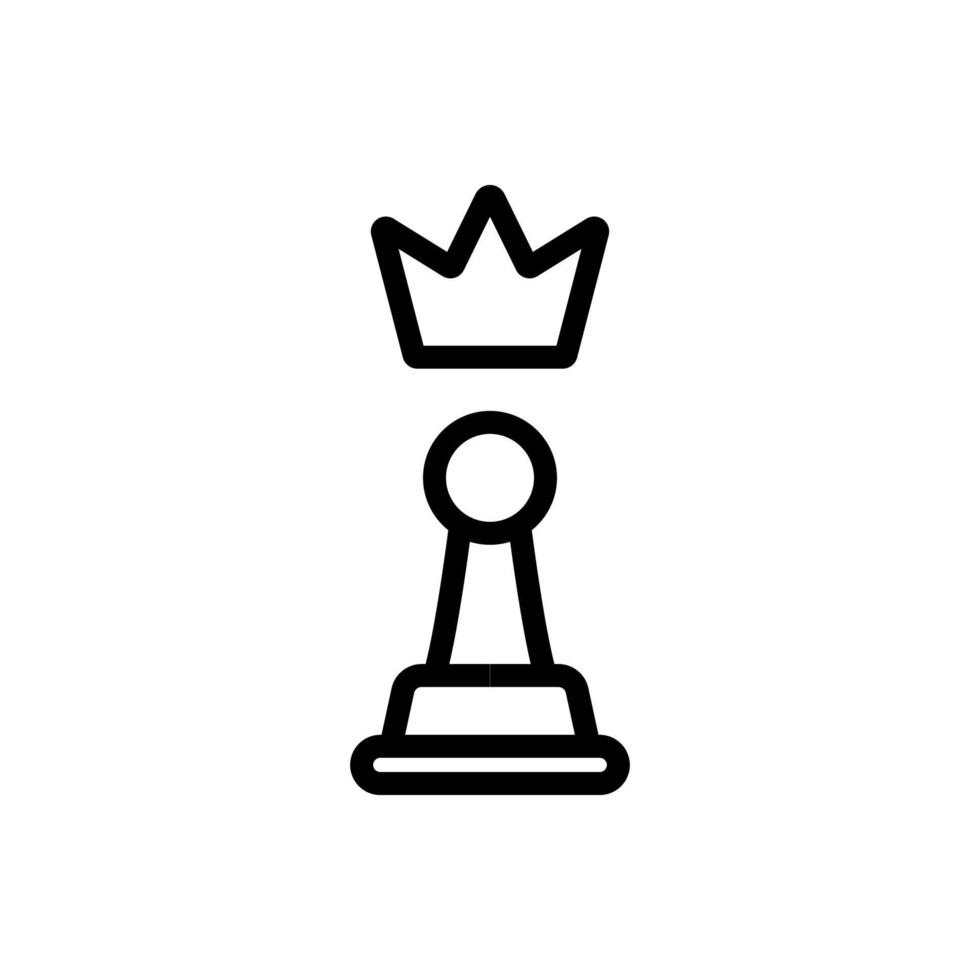 king chess figure icon vector outline illustration