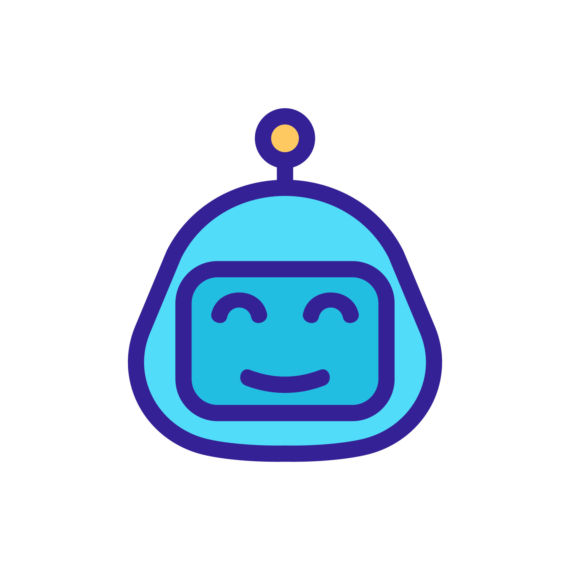 vector de icono de bot de chat. ilustración de símbolo de contorno ...