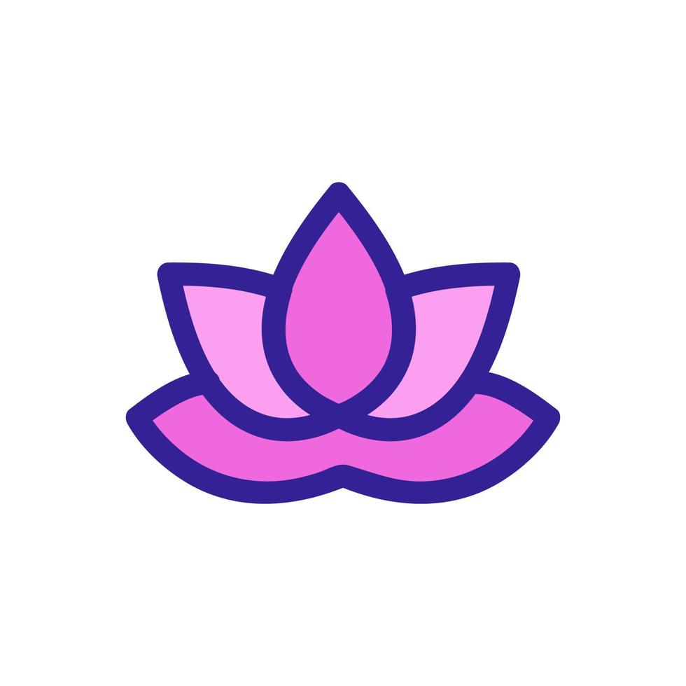 Lotus icon vector. Isolated contour symbol illustration vector