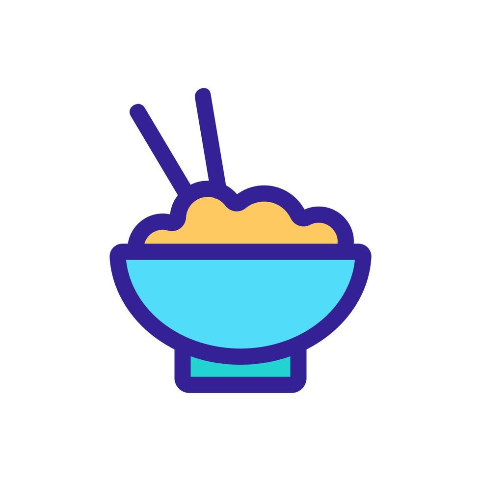 Rice icon vector. Isolated contour symbol illustration vector