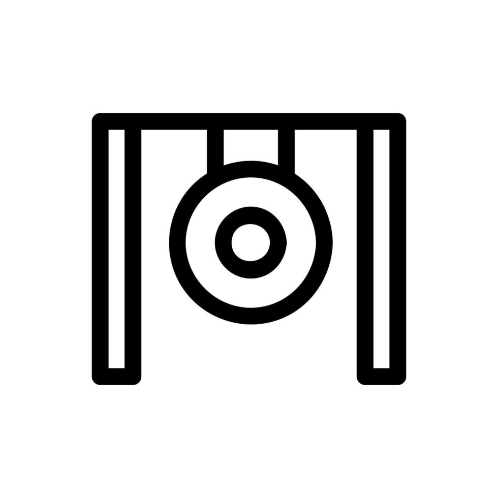 gong icon vector. Isolated contour symbol illustration vector