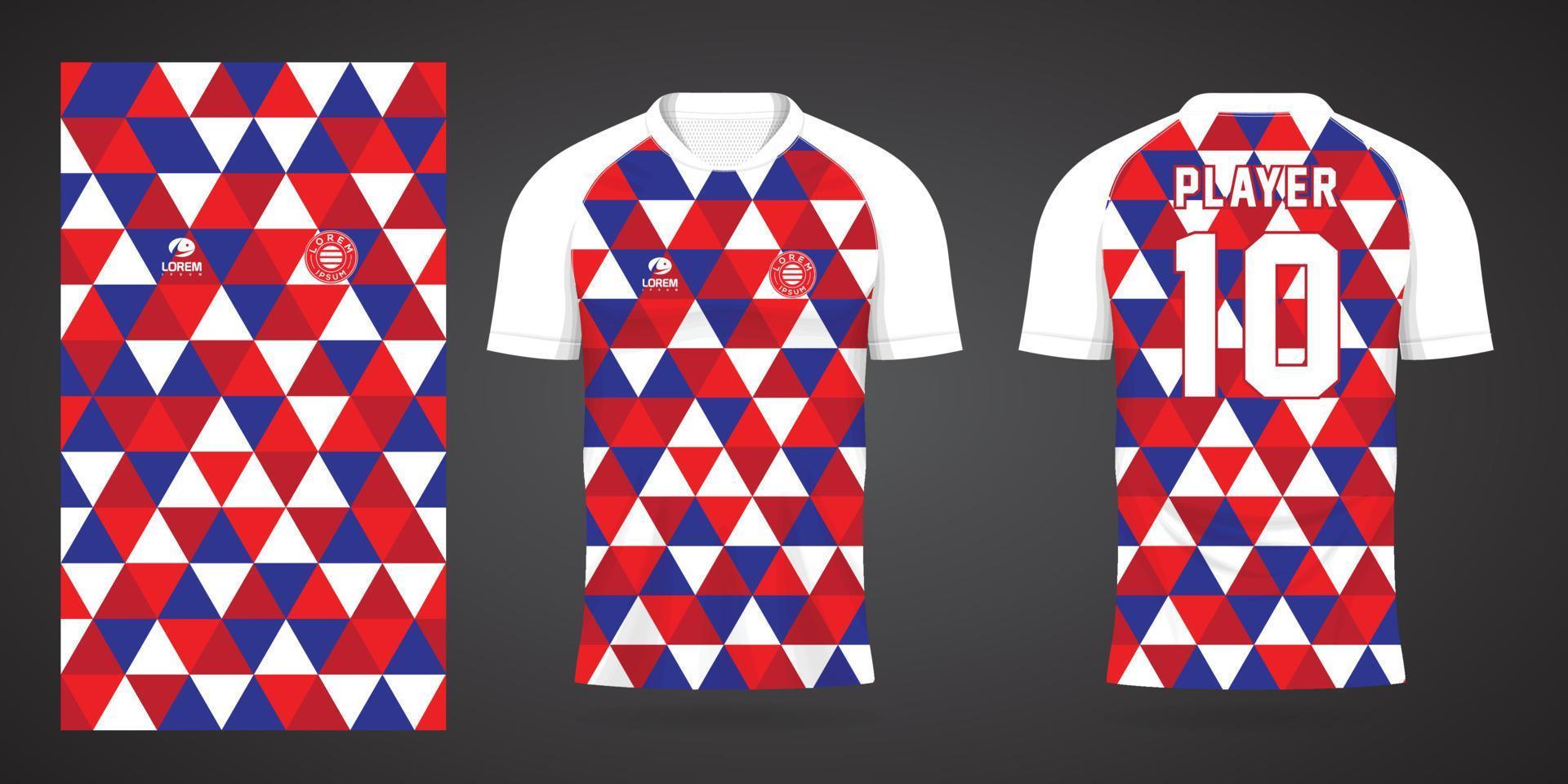 plantilla de diseño de deporte de camiseta de fútbol colorido vector