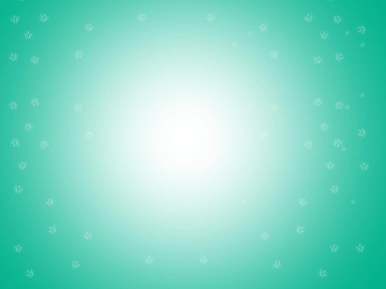 Snowflakes scattered the sunlight under the thick fog in a bright green atmosphere.Vector Christmas Background with copy space vector