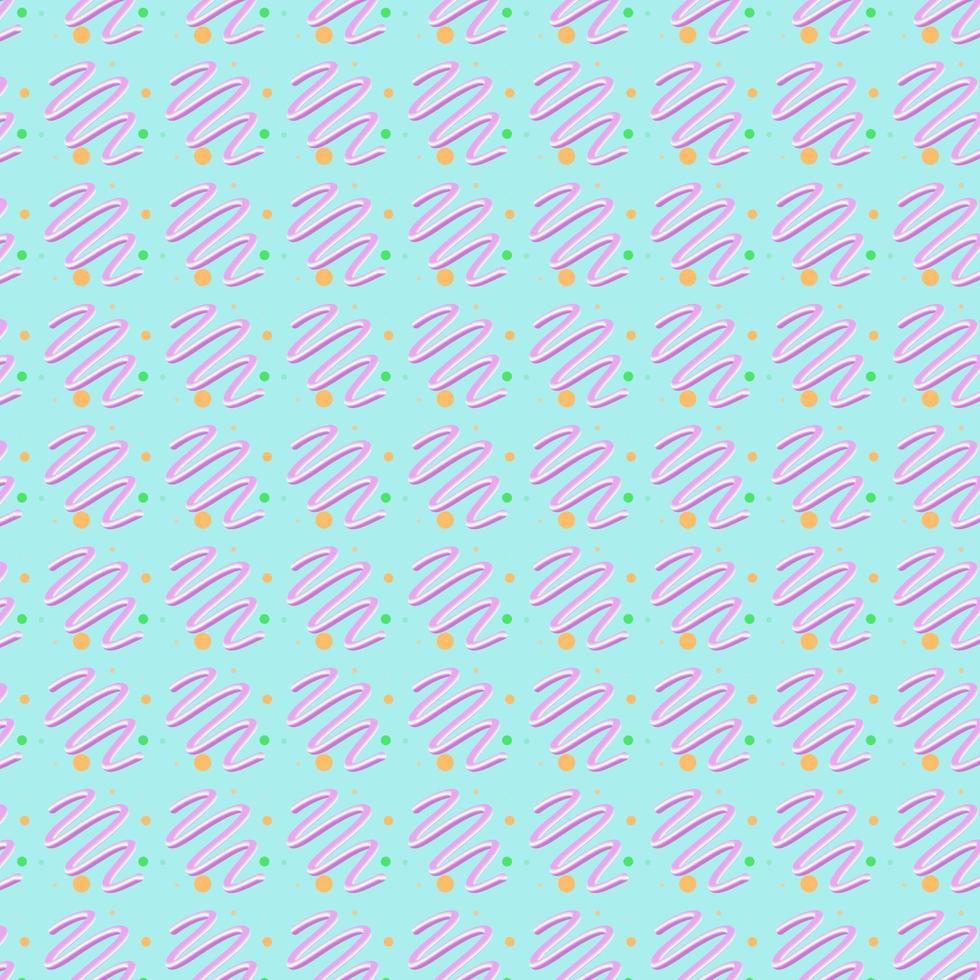 seamless pattern colorful neon pink wavy line curve and blue background,vector illustration vector