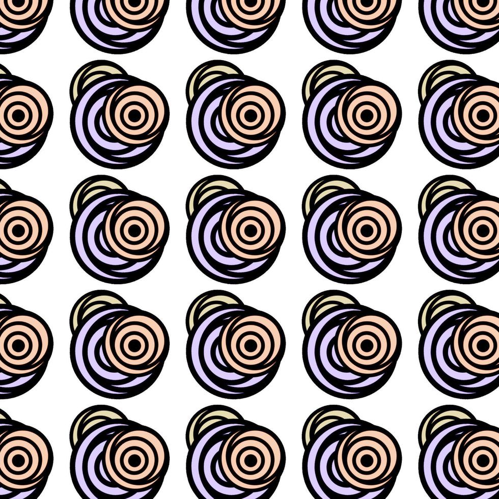 patrón sin costuras de color pastel espiral simple vector