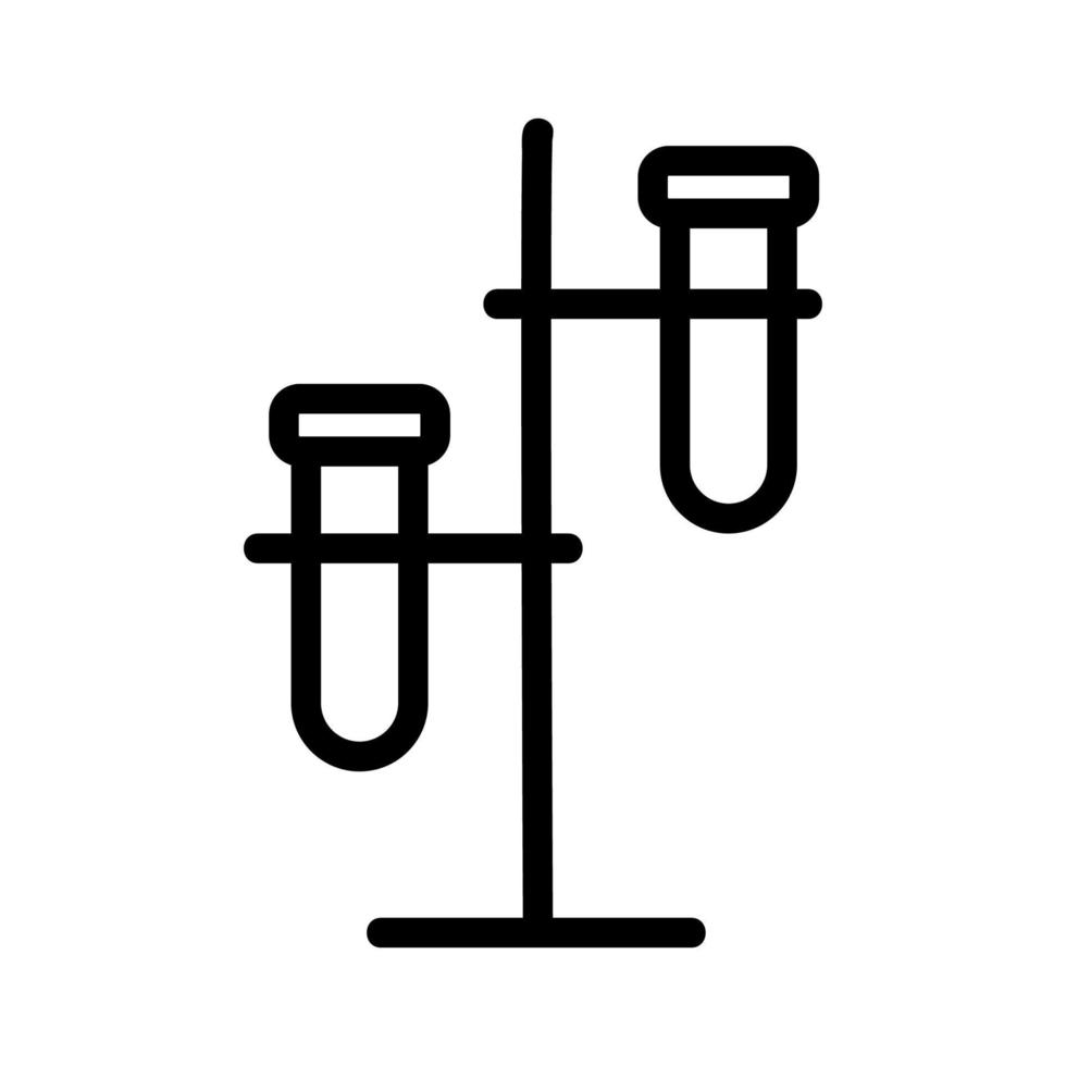 tripod for the test tubes icon vector. Isolated contour symbol illustration vector