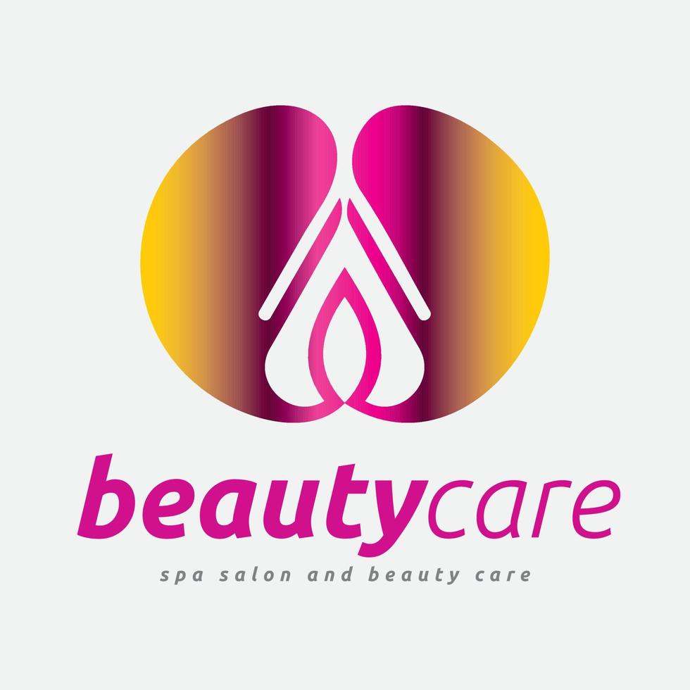 logotipo de salón de belleza y spa vector