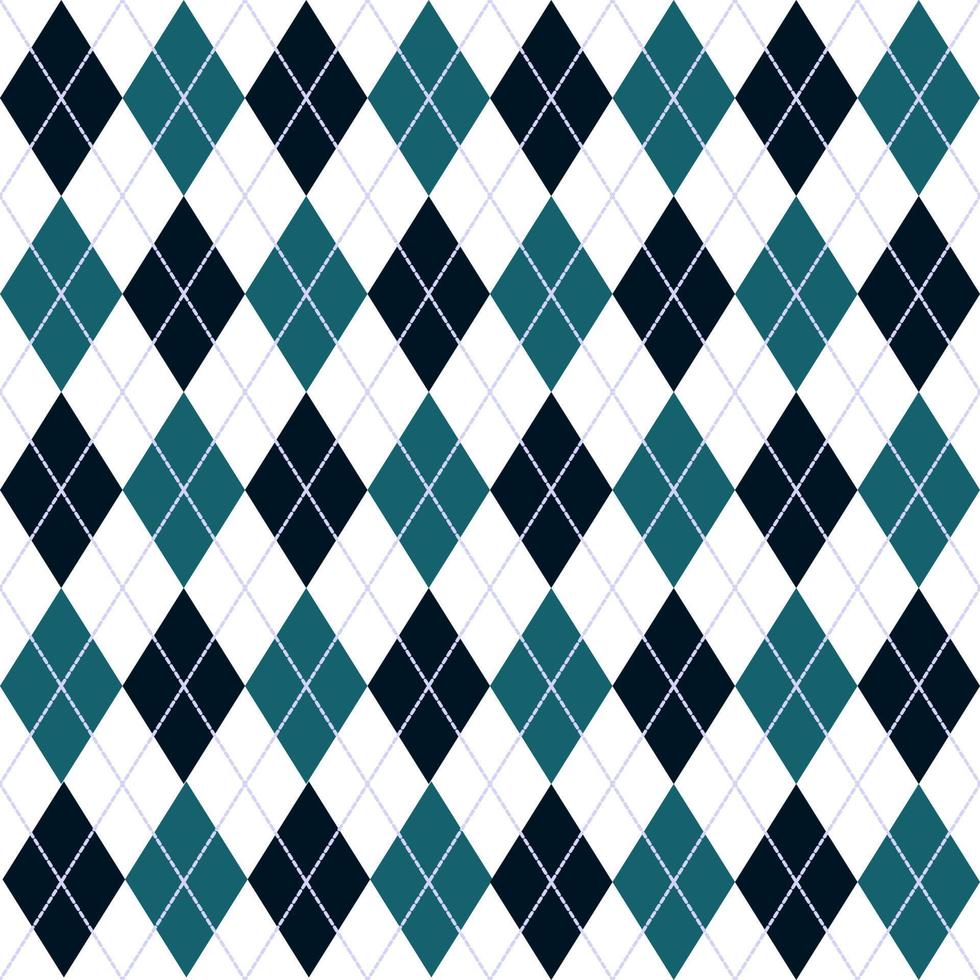 Argyle pattern seamless background. Vector illustration.