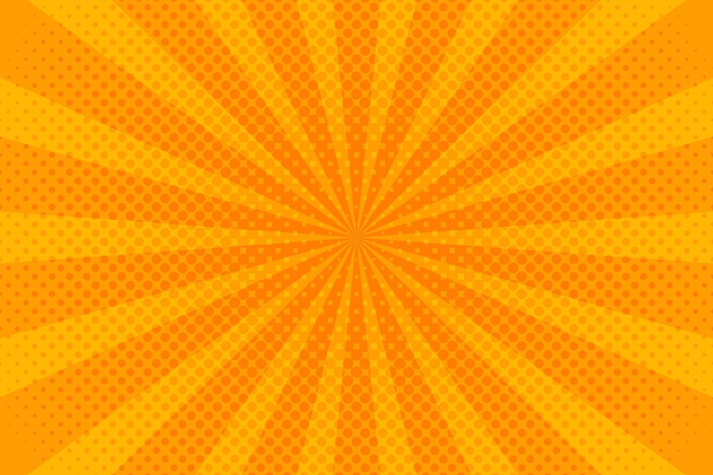 Pop art orange background cartoon comic. Halftone pop art style retro. Vector illustration.