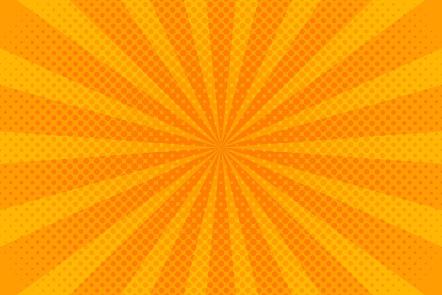 Pop art orange background cartoon comic. Halftone pop art style retro. Vector illustration.