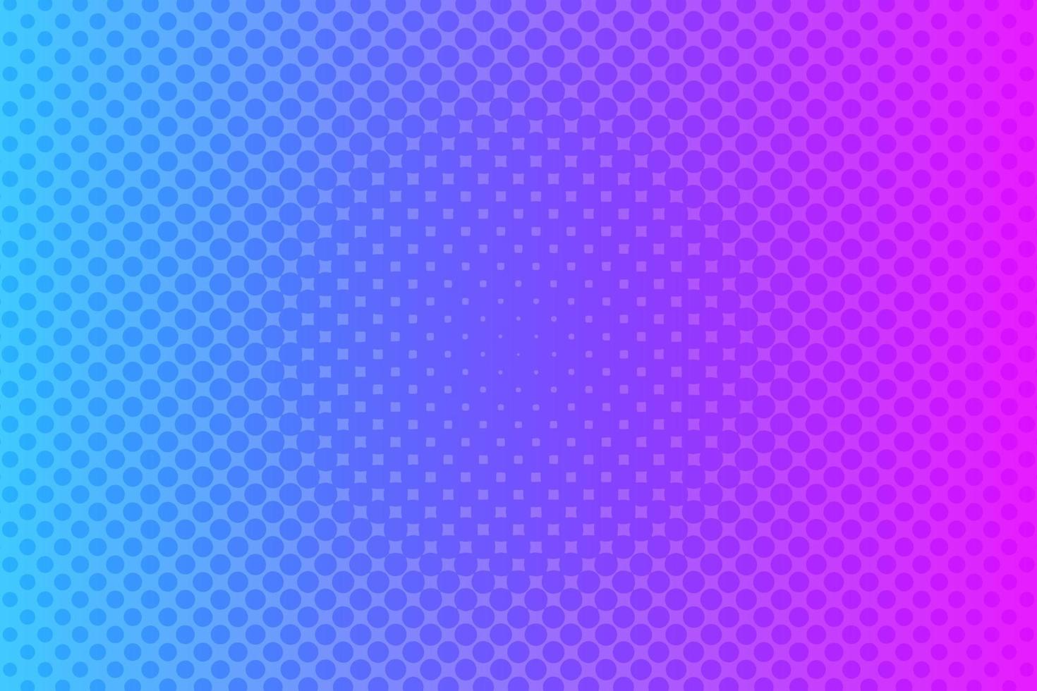 Blue purple pop art background with halftone dots in retro comic style. Vector illustration.