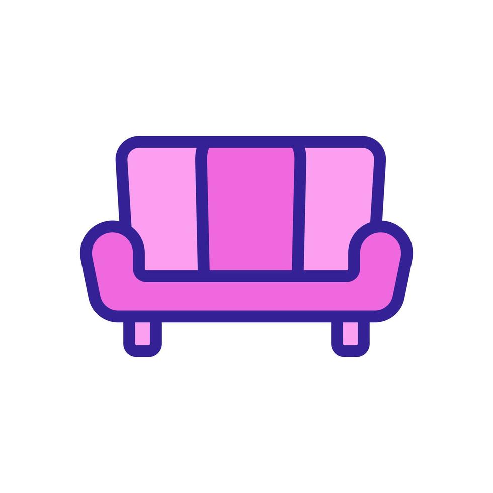 Home sofa icon vector. Isolated contour symbol illustration vector